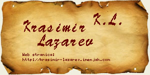 Krasimir Lazarev vizit kartica